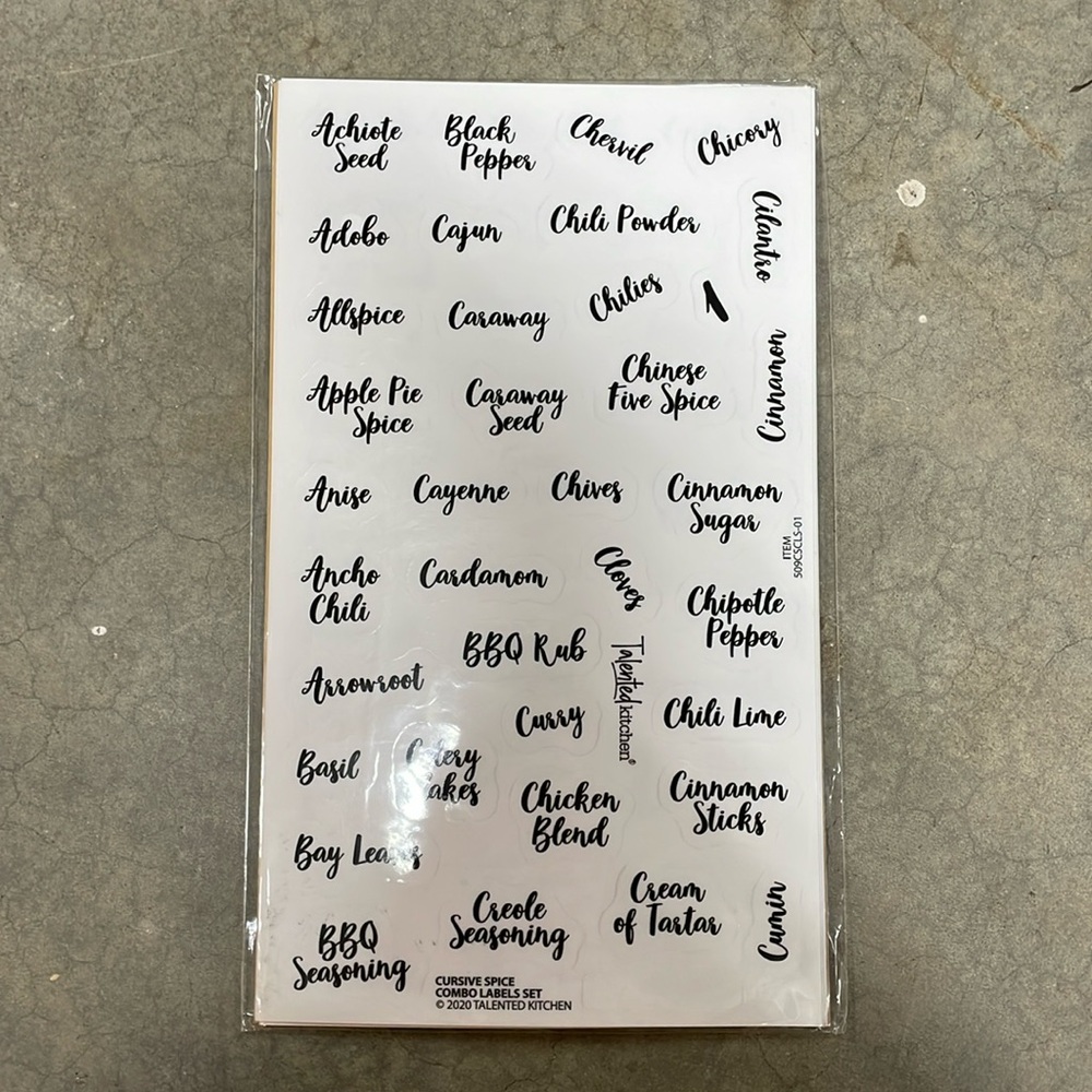 Cursive Spice Combo Labels Set